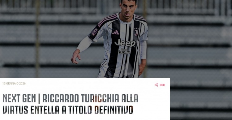 开云在线-官方：尤文新一代22岁左后卫里卡多·图里基亚转会至意乙恩特拉